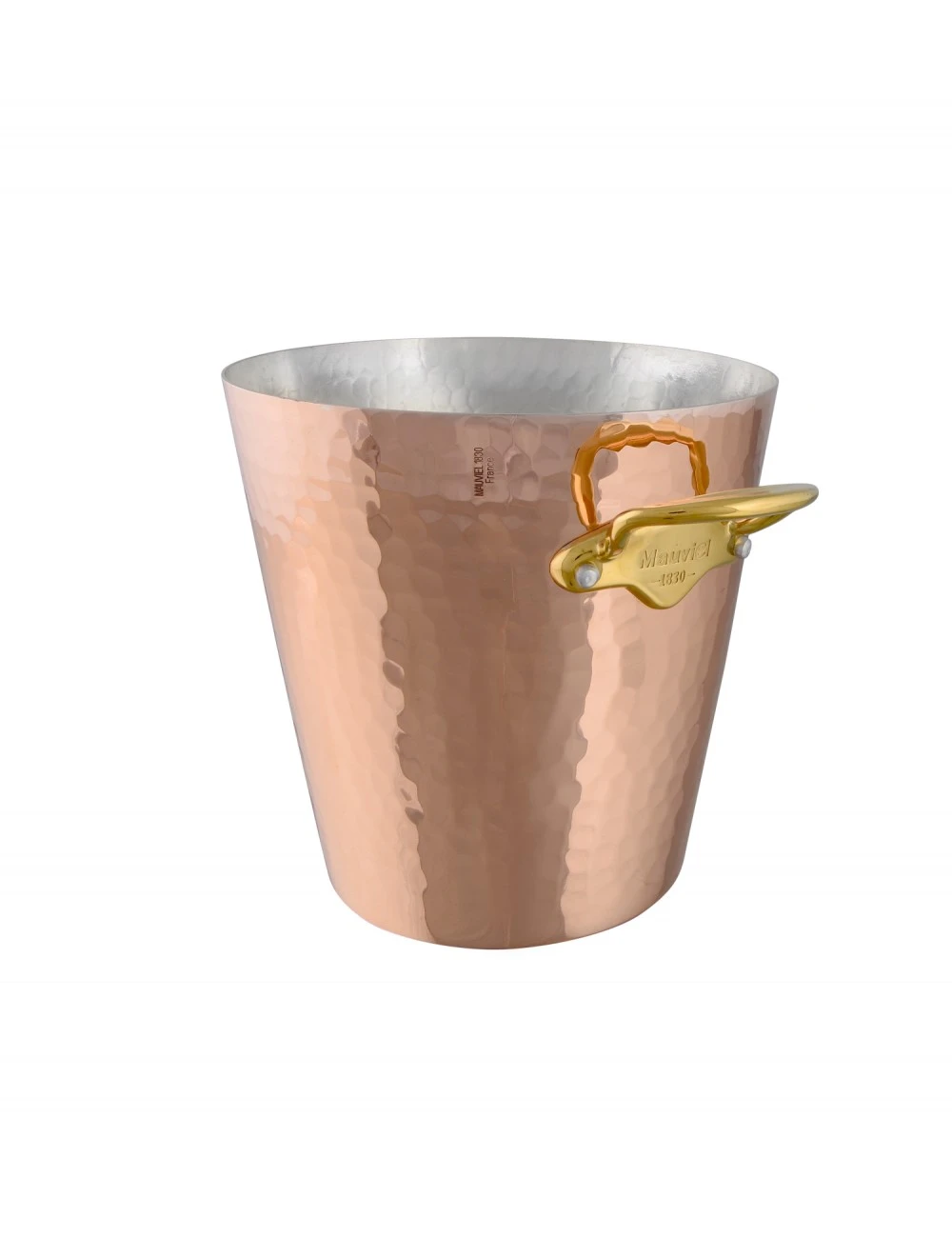 SEAU A CHAMPAGNE ROND - CUIVRE MARTELE 3 SEAU A CHAMPAGNE ROND - CUIVRE MARTELE