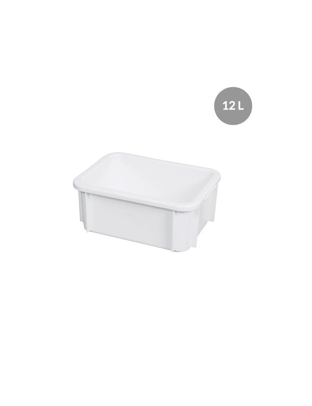 BAC RECTANGULAIRE BLANC - 12 L 3 BAC RECTANGULAIRE BLANC - 12 L