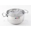 BASSINE A RAGOUT INOX AVEC COUVERCLE DIAMETRE 24 - AFFINITY