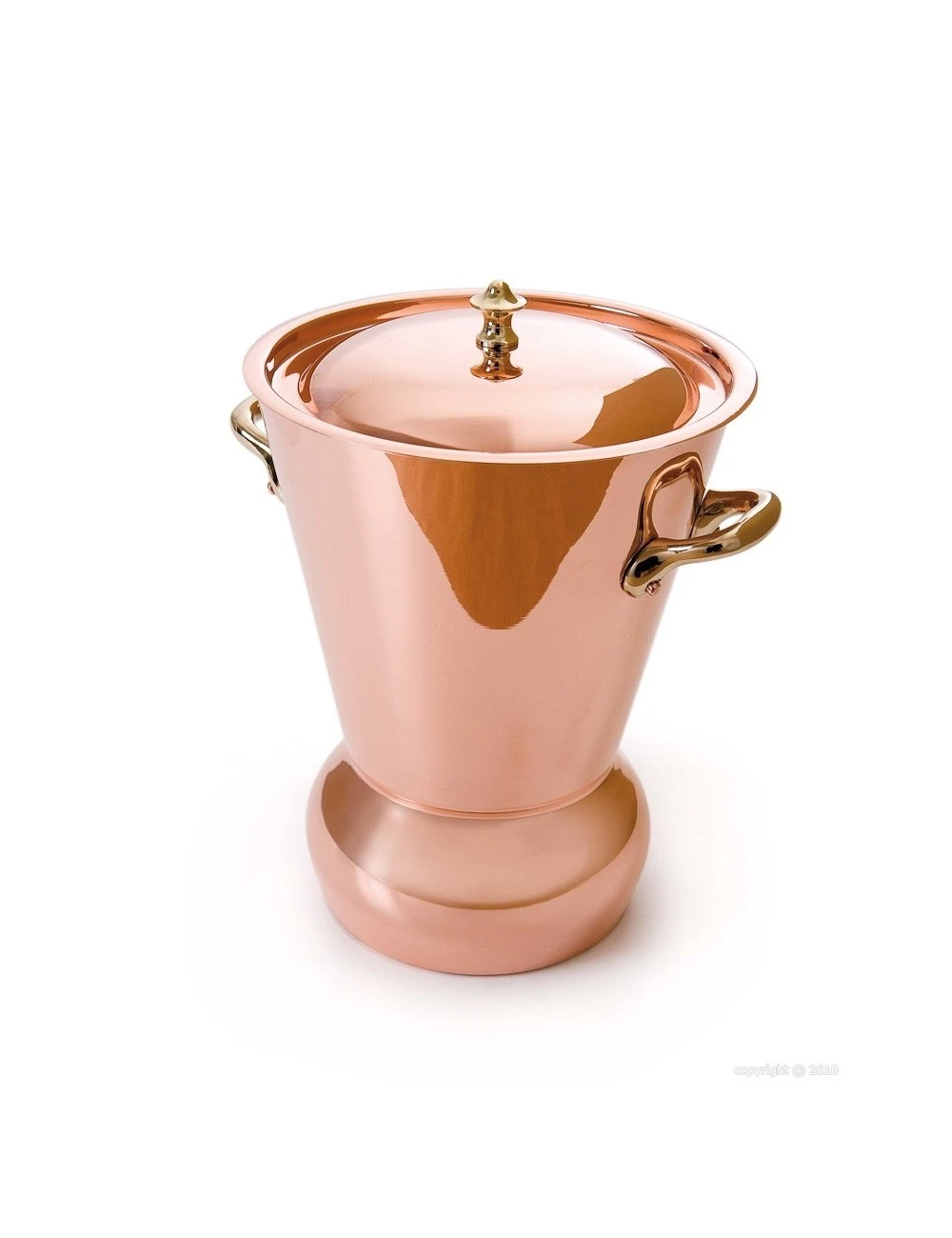 MARMITE POMME VAPEUR CONIQUE CUIVRE AVEC COUVERCLE D16 3 MARMITE POMME VAPEUR CONIQUE CUIVRE AVEC COUVERCLE D16