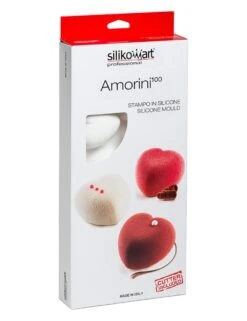 PLAQUE SILIKOMART - 8 COEURS BOMBES -Buyer Boutique plaque silikomart 8 coeurs bombes 1